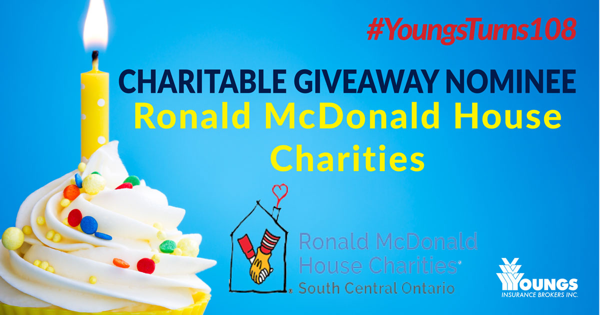 Youngs Insurance Brokers' 108th Birthday Charitable Nominee, Ronald McDonald Charities 